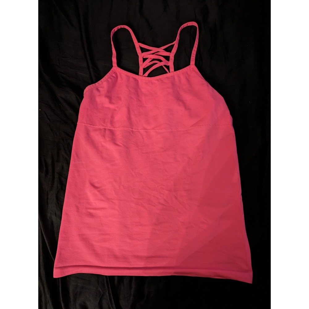 Poof hot‎ pink m/L womens strappy back tank top shirt